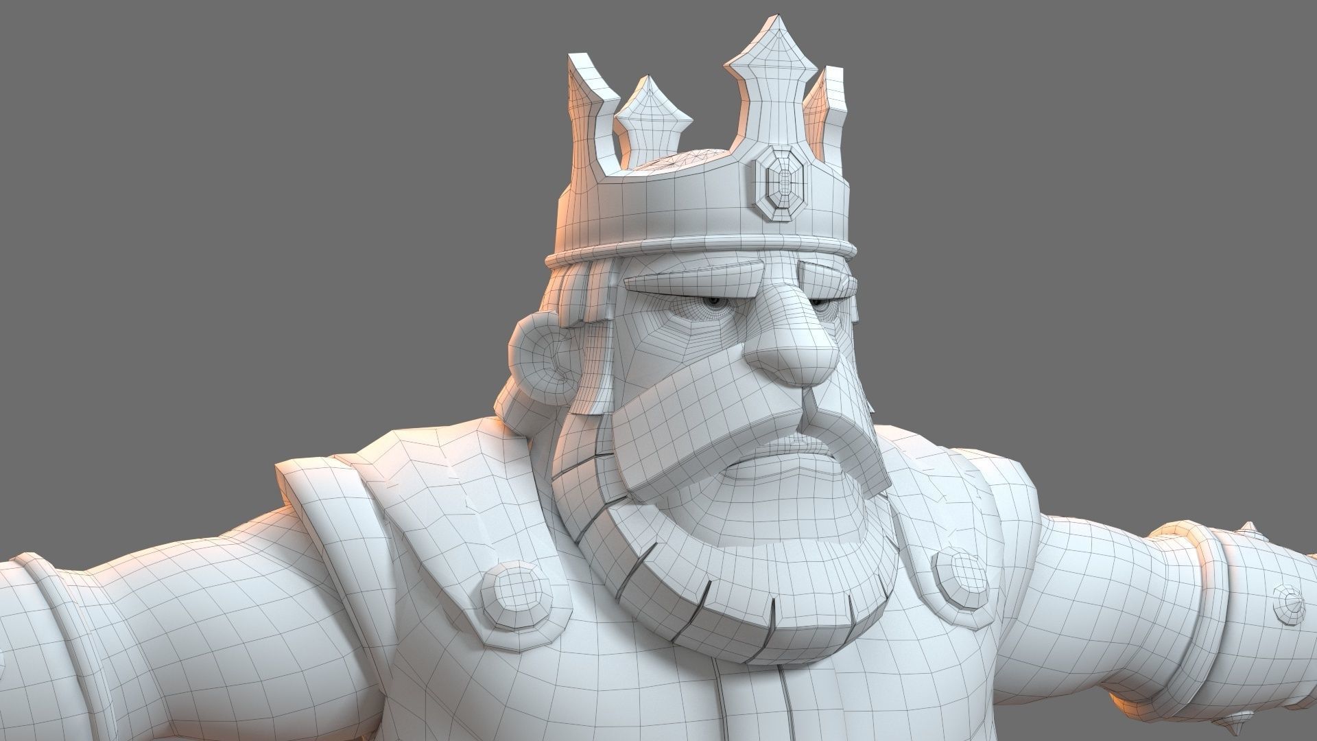 Rigged Cartoon King 3D model 3D model_11