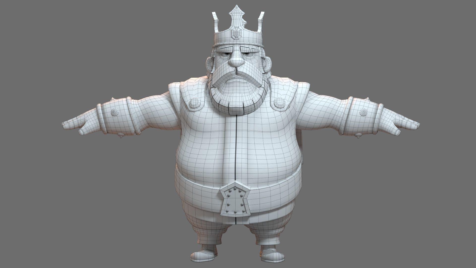 Rigged Cartoon King 3D model 3D model_10
