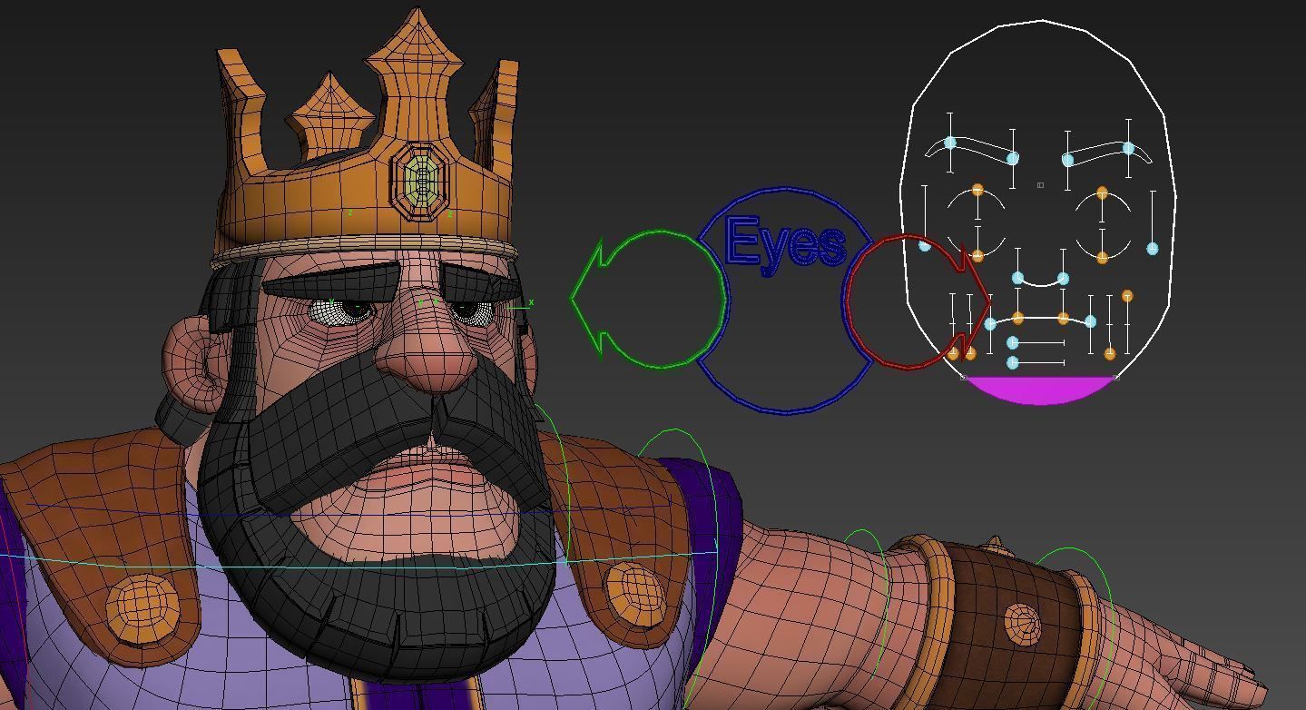 Rigged Cartoon King 3D model 3D model_14