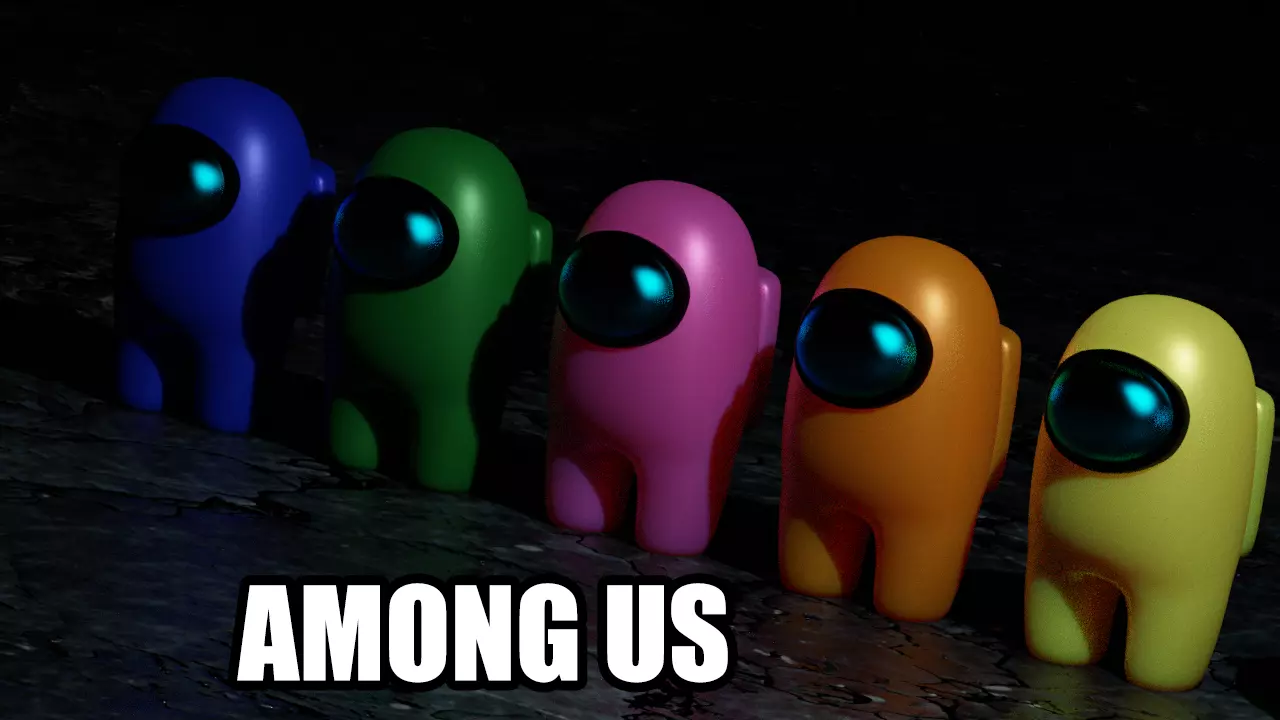 Among Us - Colors Pack Low-poly 3D model_0
