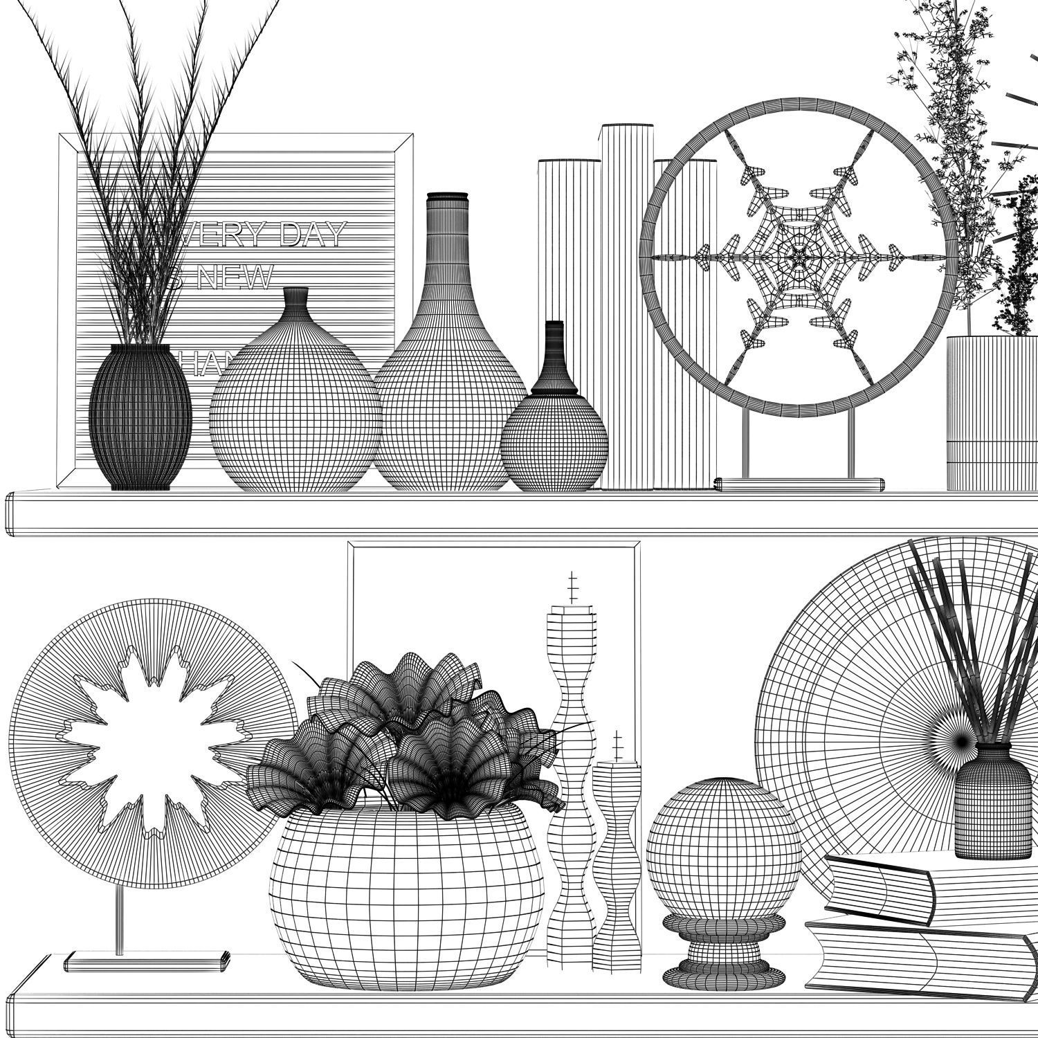 decorative set16 3D model_10