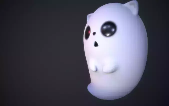 Spirit of the cat Low-poly 3D model