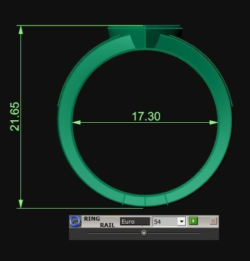 Diamond Jewelry Heart Women Ring  3D print model 3D print model_5