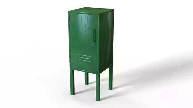 Green Locker 3D Model Low-poly 3D model