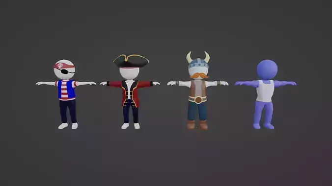 Hyper-Casual Stickman Character