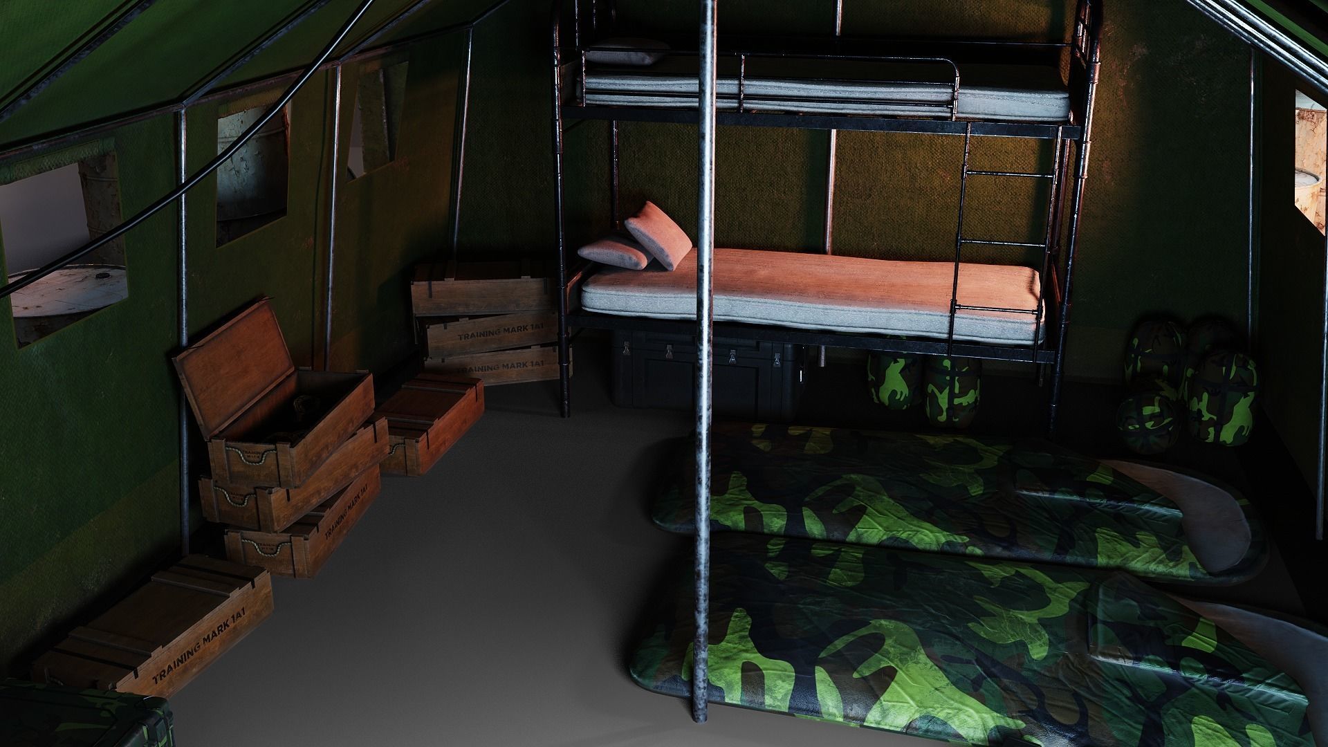 Military Base - Blender Full Scene Low-poly 3D model_16