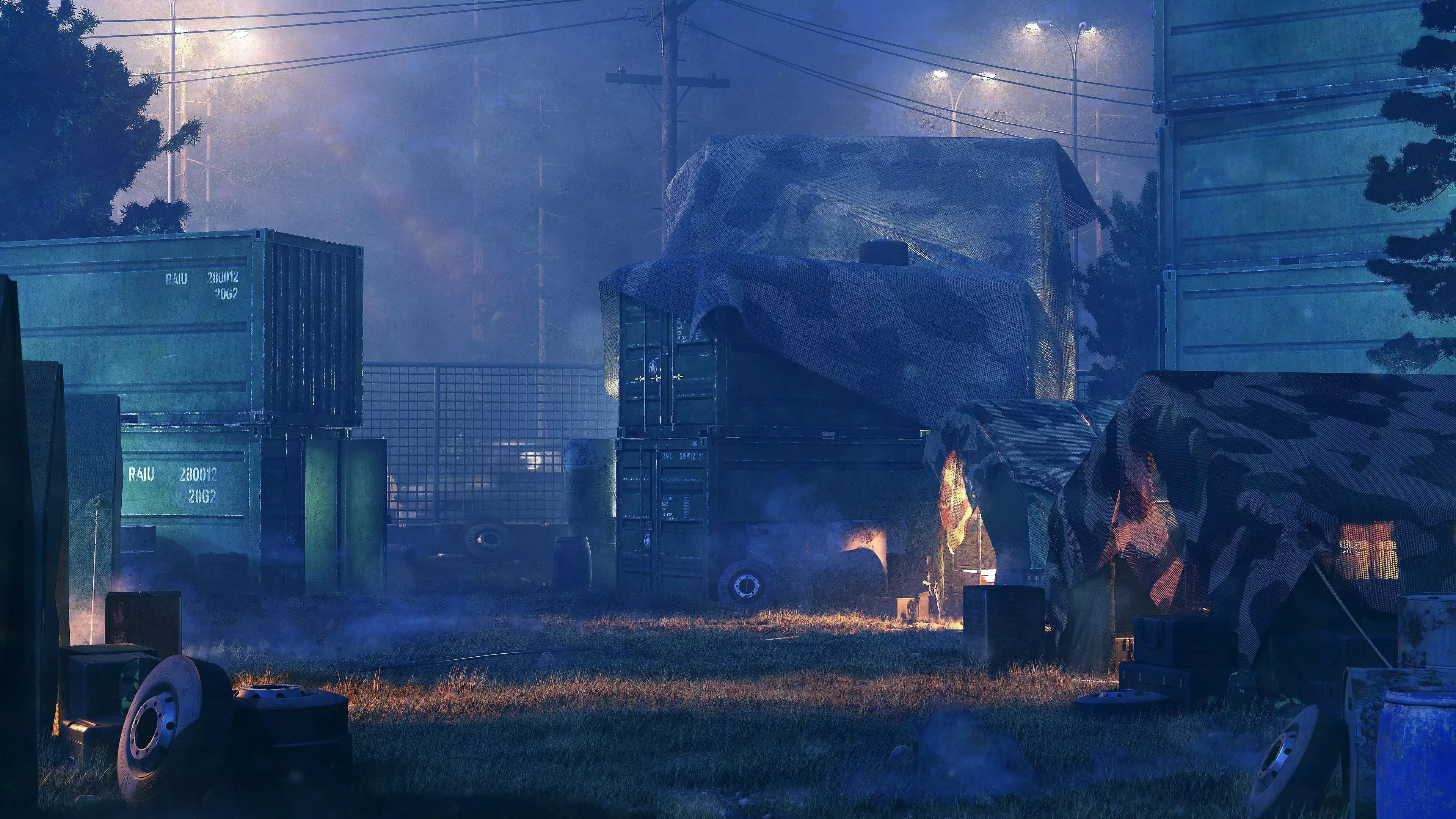 Military Base - Blender Full Scene Low-poly 3D model_0