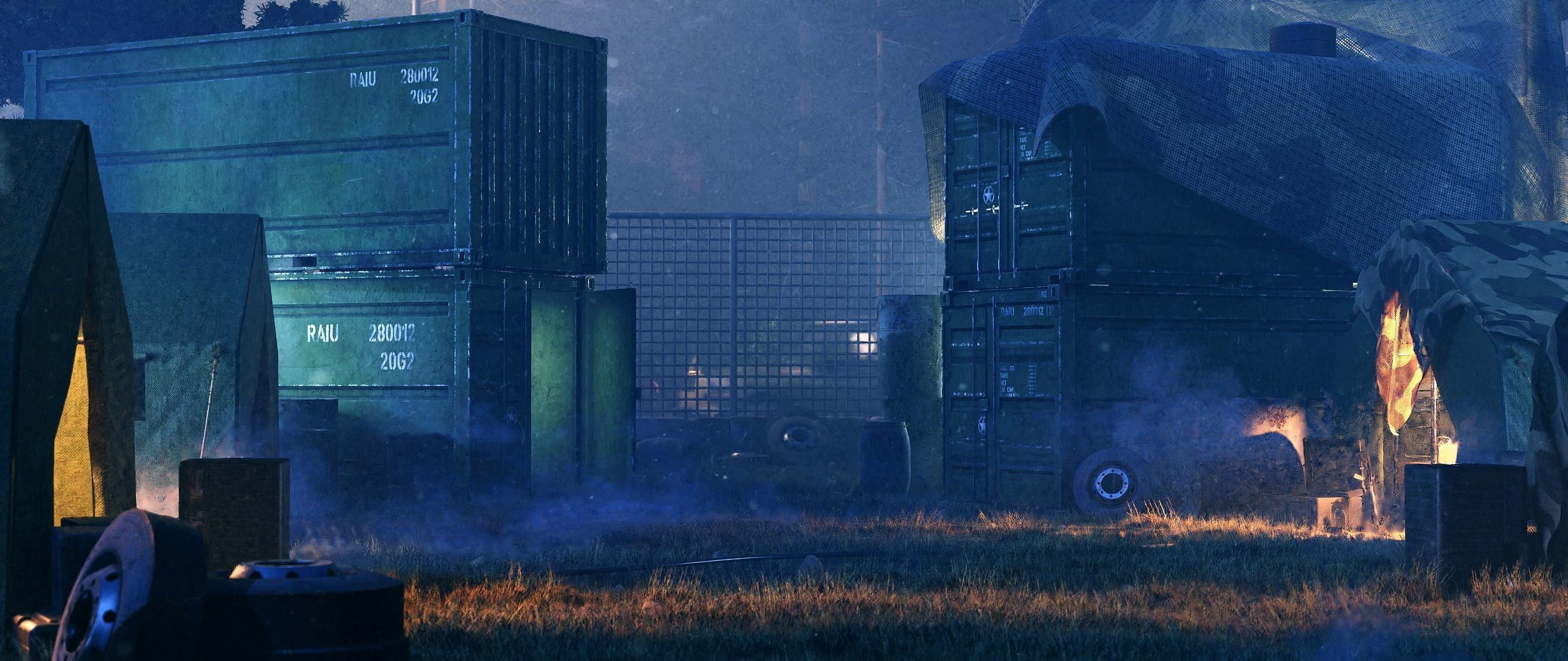 Military Base - Blender Full Scene Low-poly 3D model_7