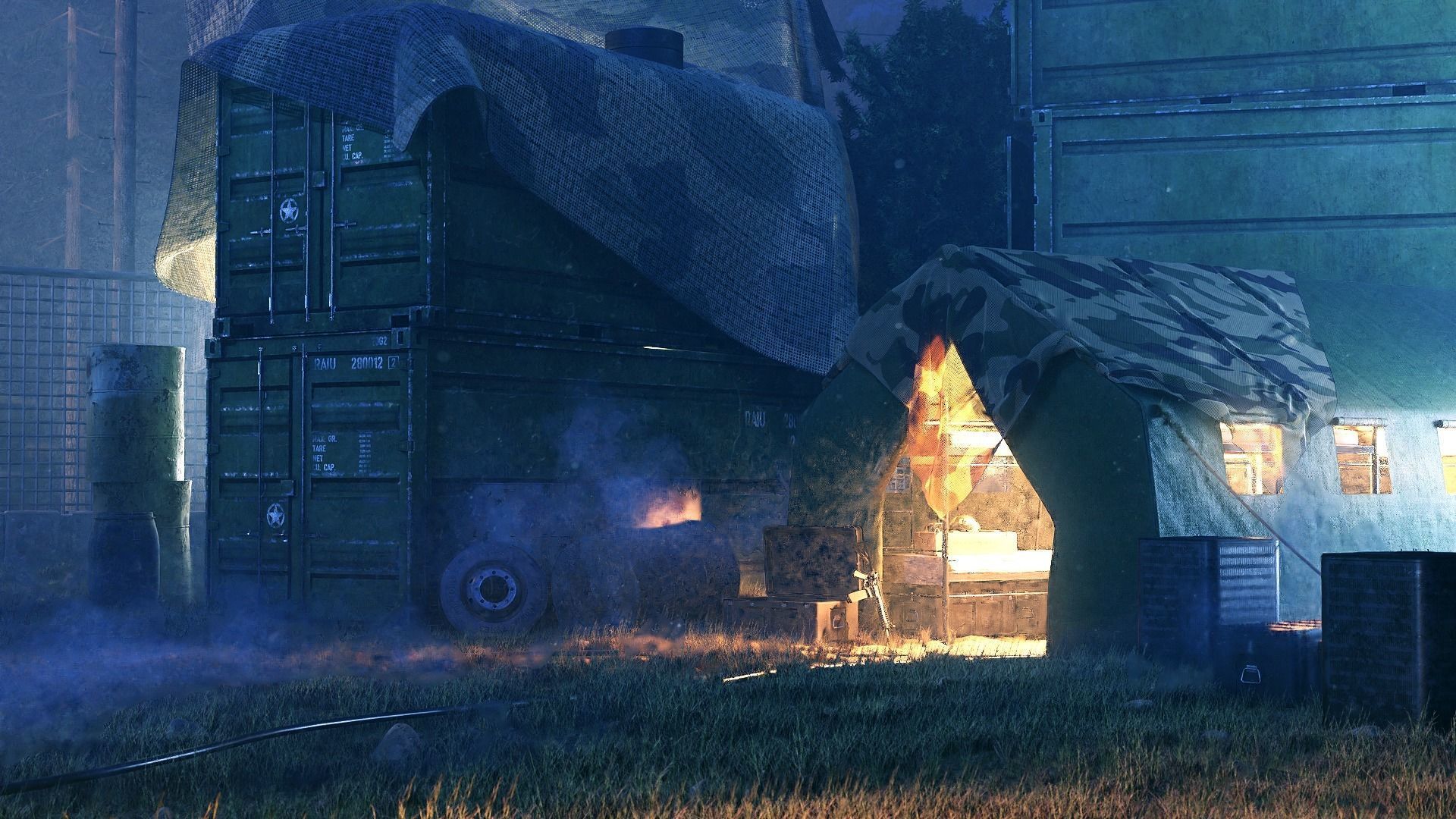 Military Base - Blender Full Scene Low-poly 3D model_6