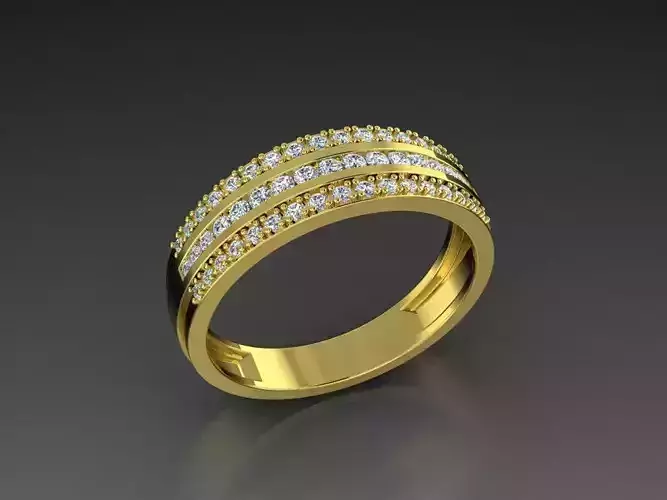 Diamond Jewelry Ring 3D print model