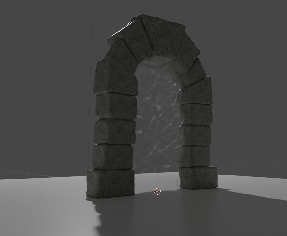 Ancient Stone Arch with Magic Portal Free 3D model_3
