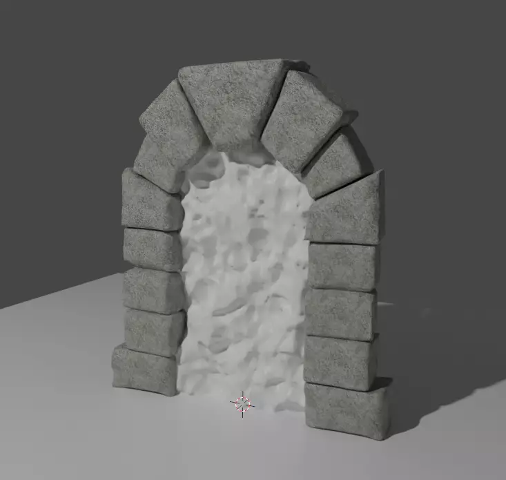 Ancient Stone Arch with Magic Portal Free 3D model_0