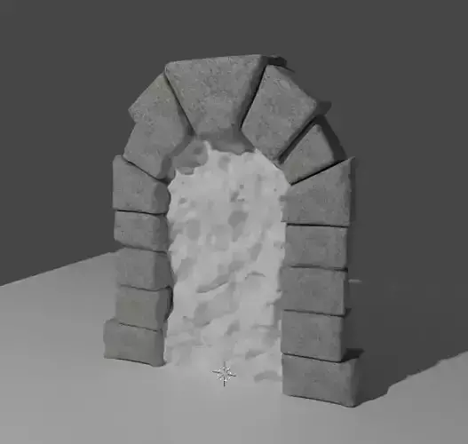 Ancient Stone Arch with Magic Portal