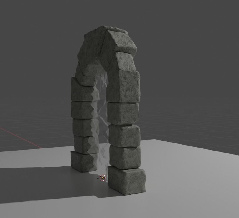 Ancient Stone Arch with Magic Portal Free 3D model_4