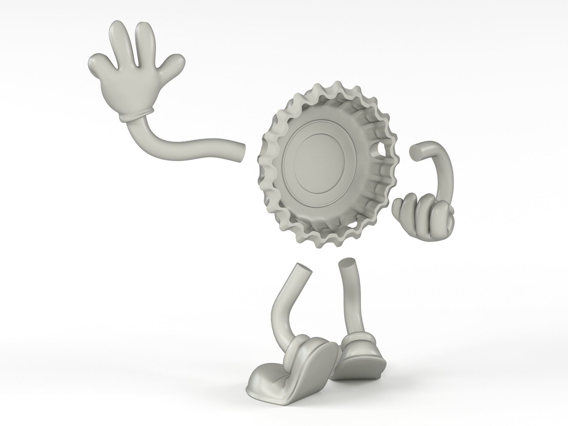 Cappy mascot of Nuka Cola 3D print model_6