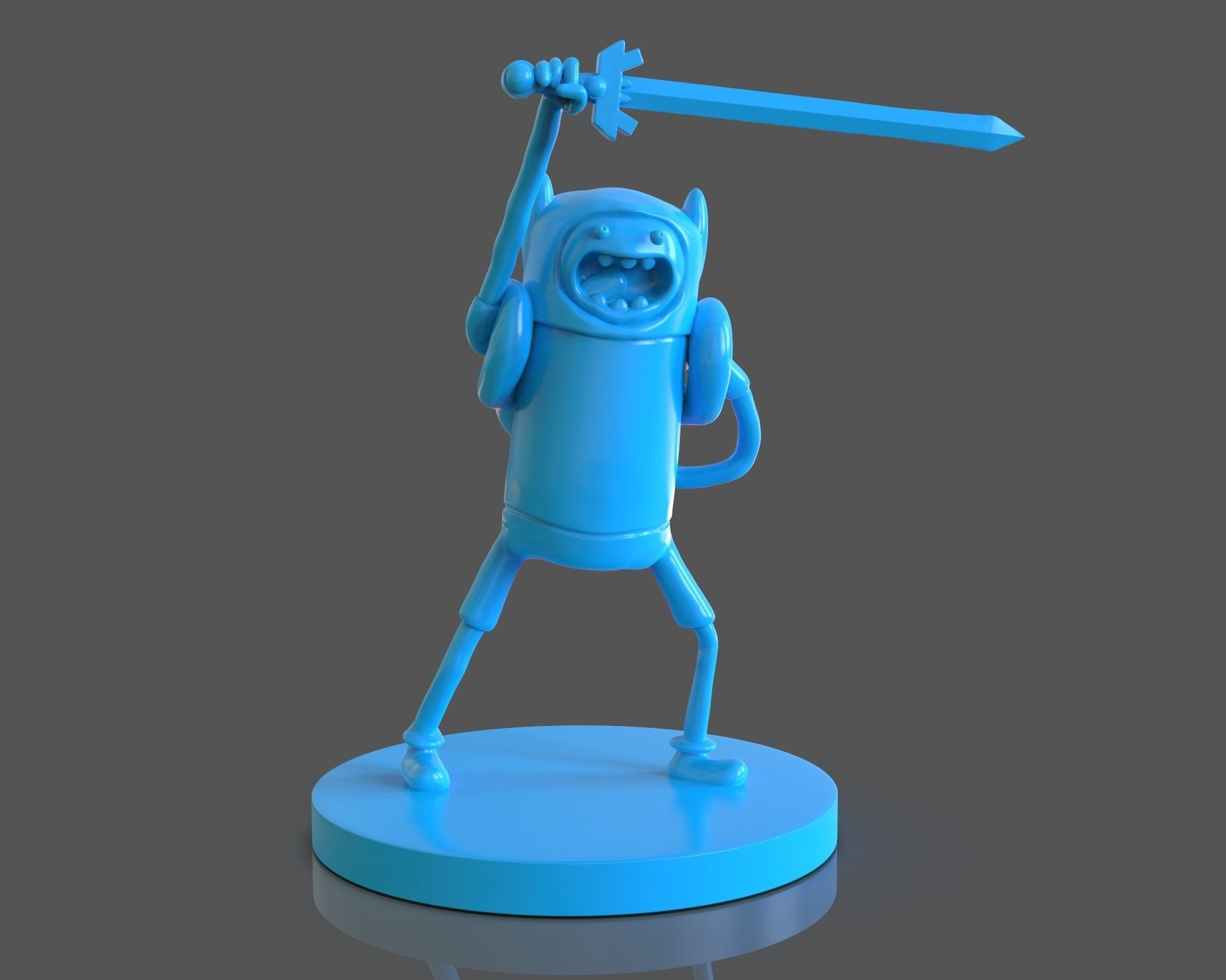 Finn The Human Sculpture and ZBrush Timelapse 3D print model_8