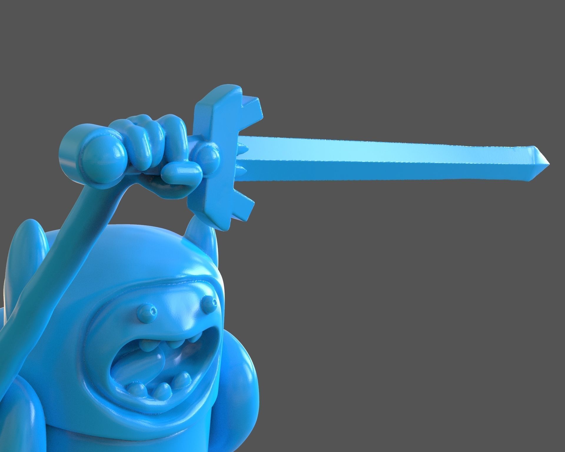 Finn The Human Sculpture and ZBrush Timelapse 3D print model_12
