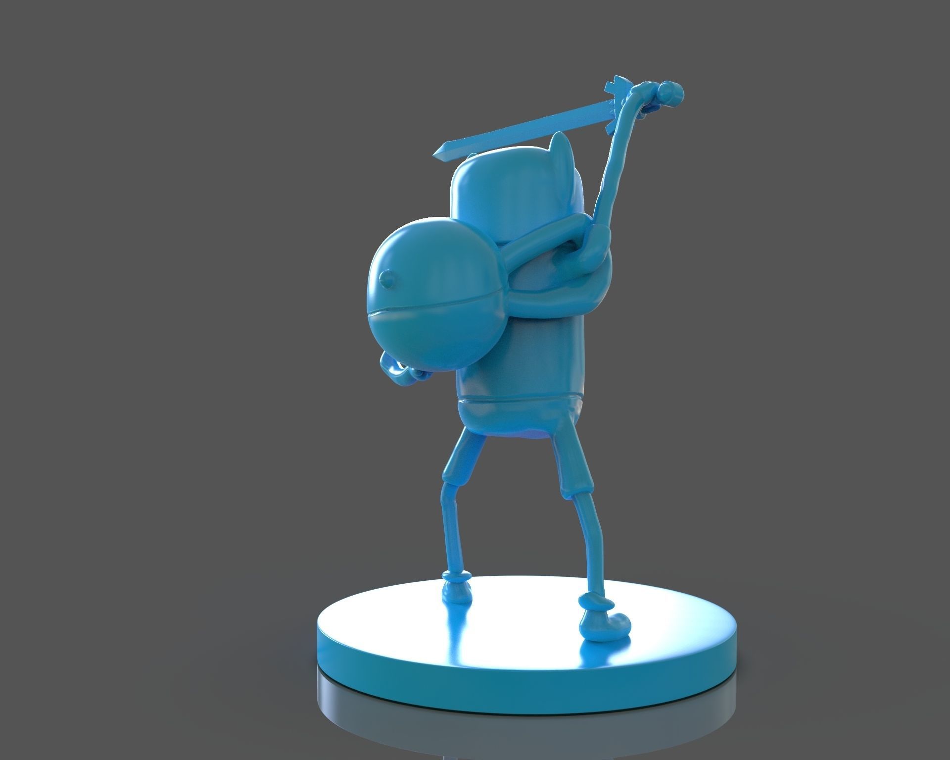 Finn The Human Sculpture and ZBrush Timelapse 3D print model_5