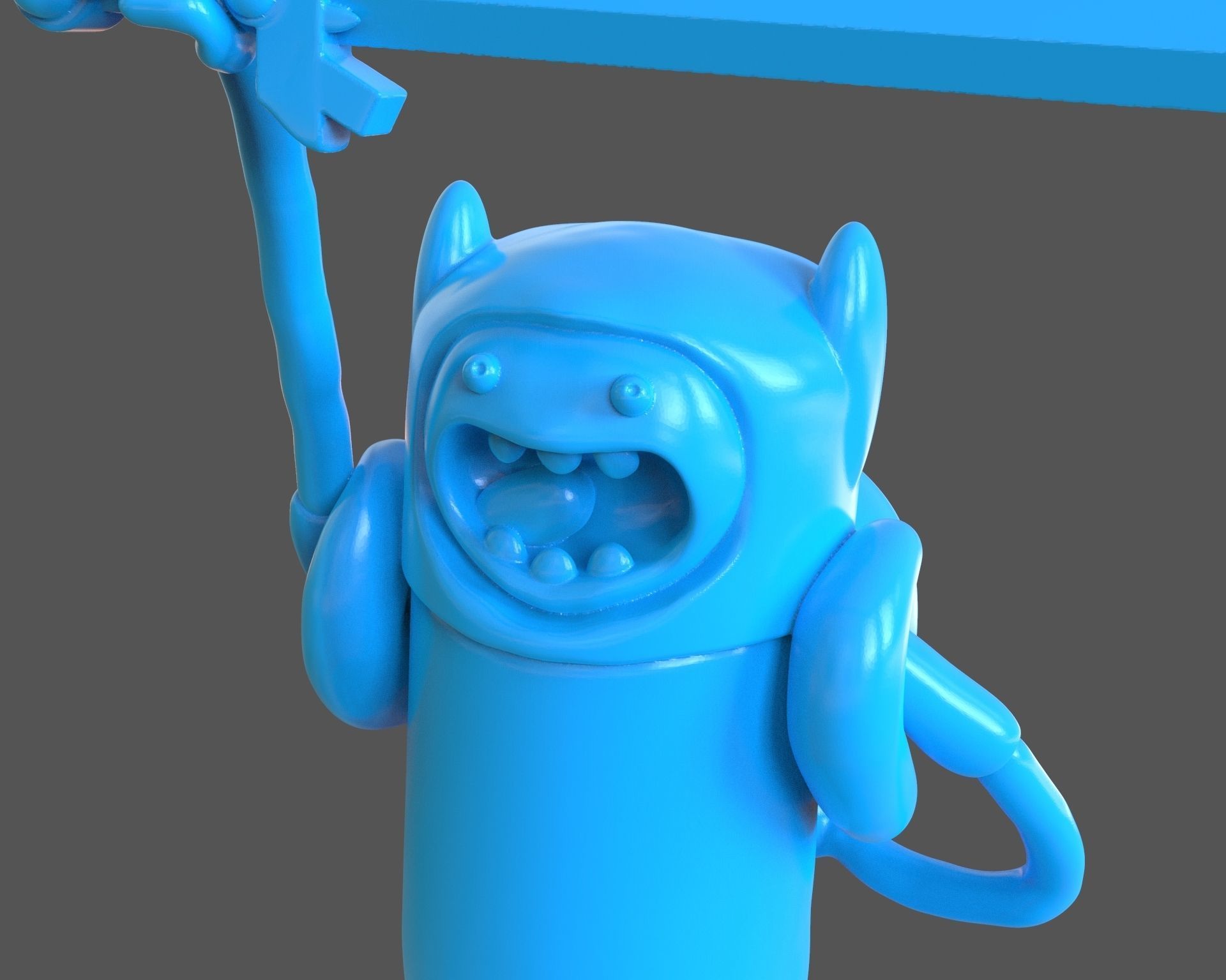 Finn The Human Sculpture and ZBrush Timelapse 3D print model_10