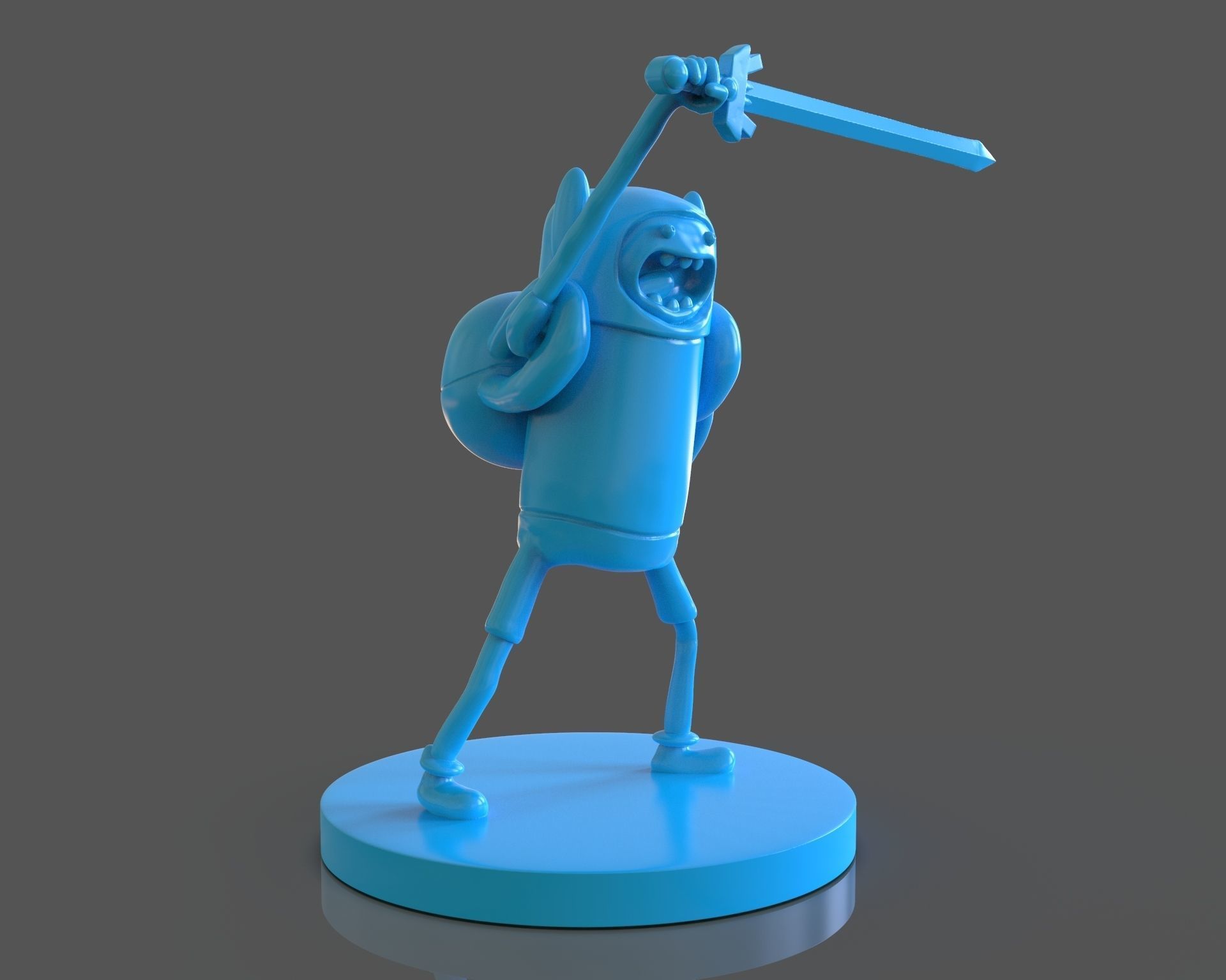 Finn The Human Sculpture and ZBrush Timelapse 3D print model_7