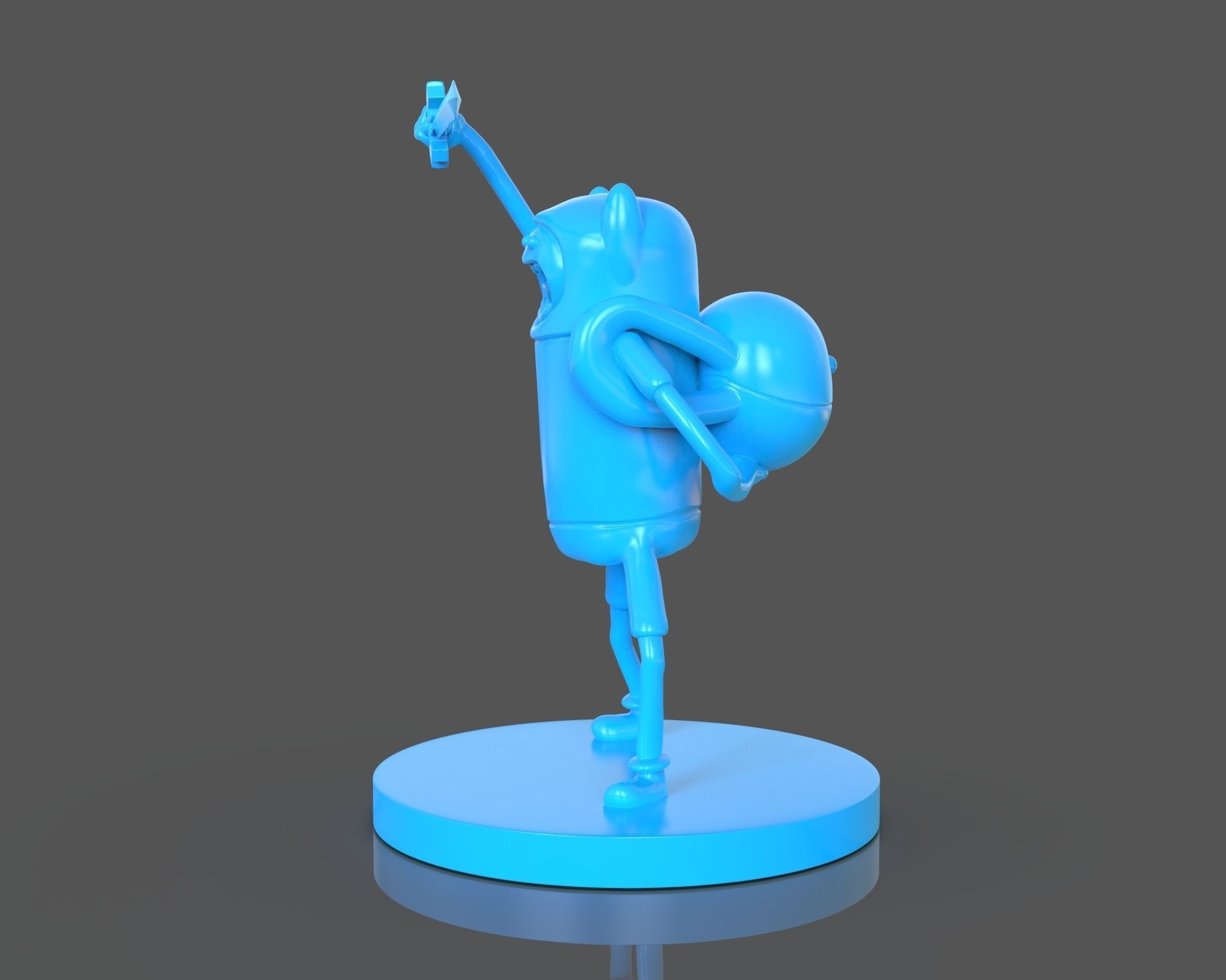 Finn The Human Sculpture and ZBrush Timelapse 3D print model_2