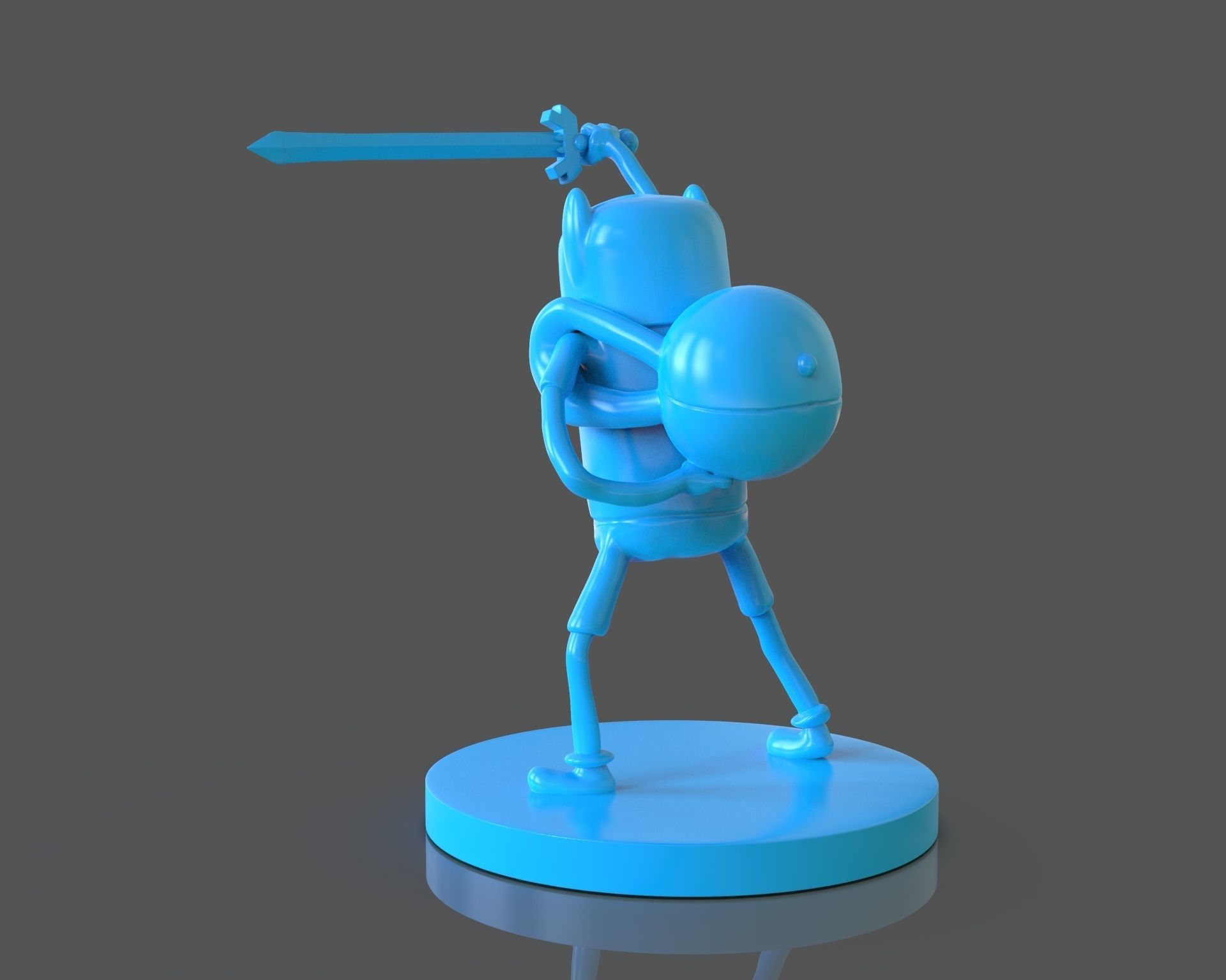 Finn The Human Sculpture and ZBrush Timelapse 3D print model_3