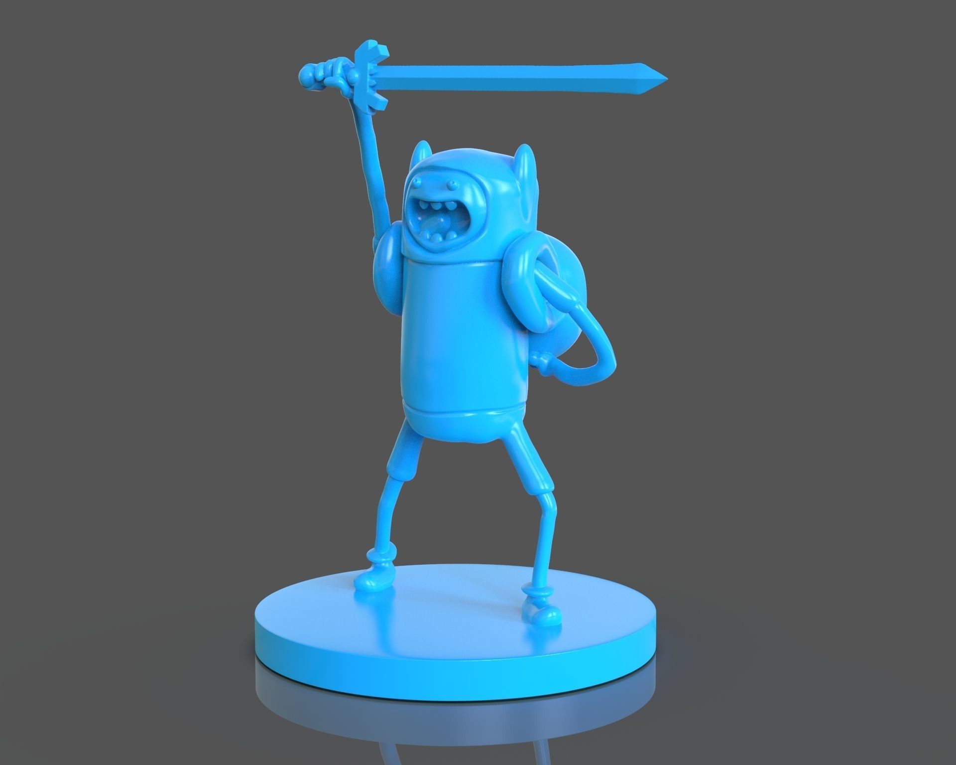 Finn The Human Sculpture and ZBrush Timelapse 3D print model_1