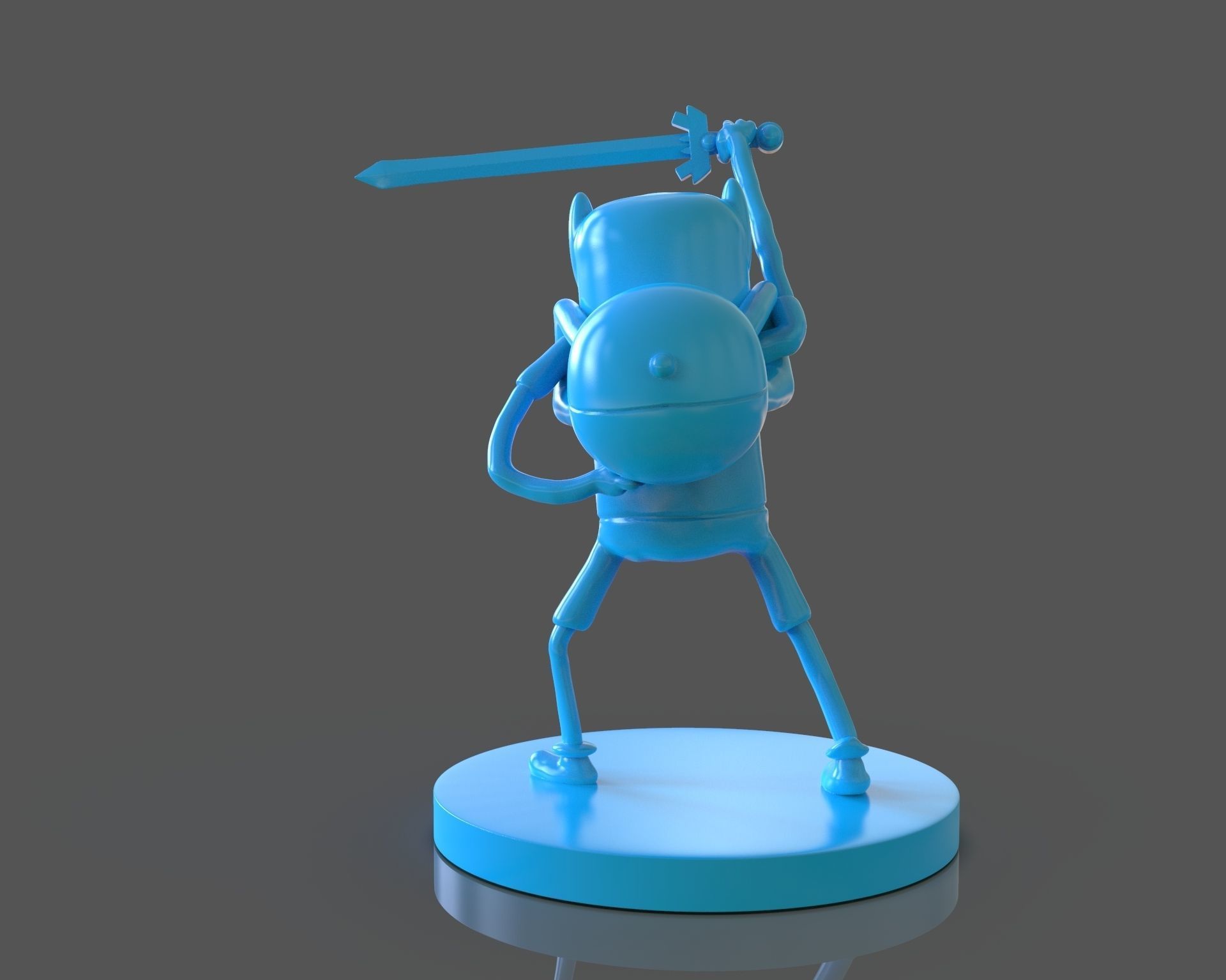 Finn The Human Sculpture and ZBrush Timelapse 3D print model_4