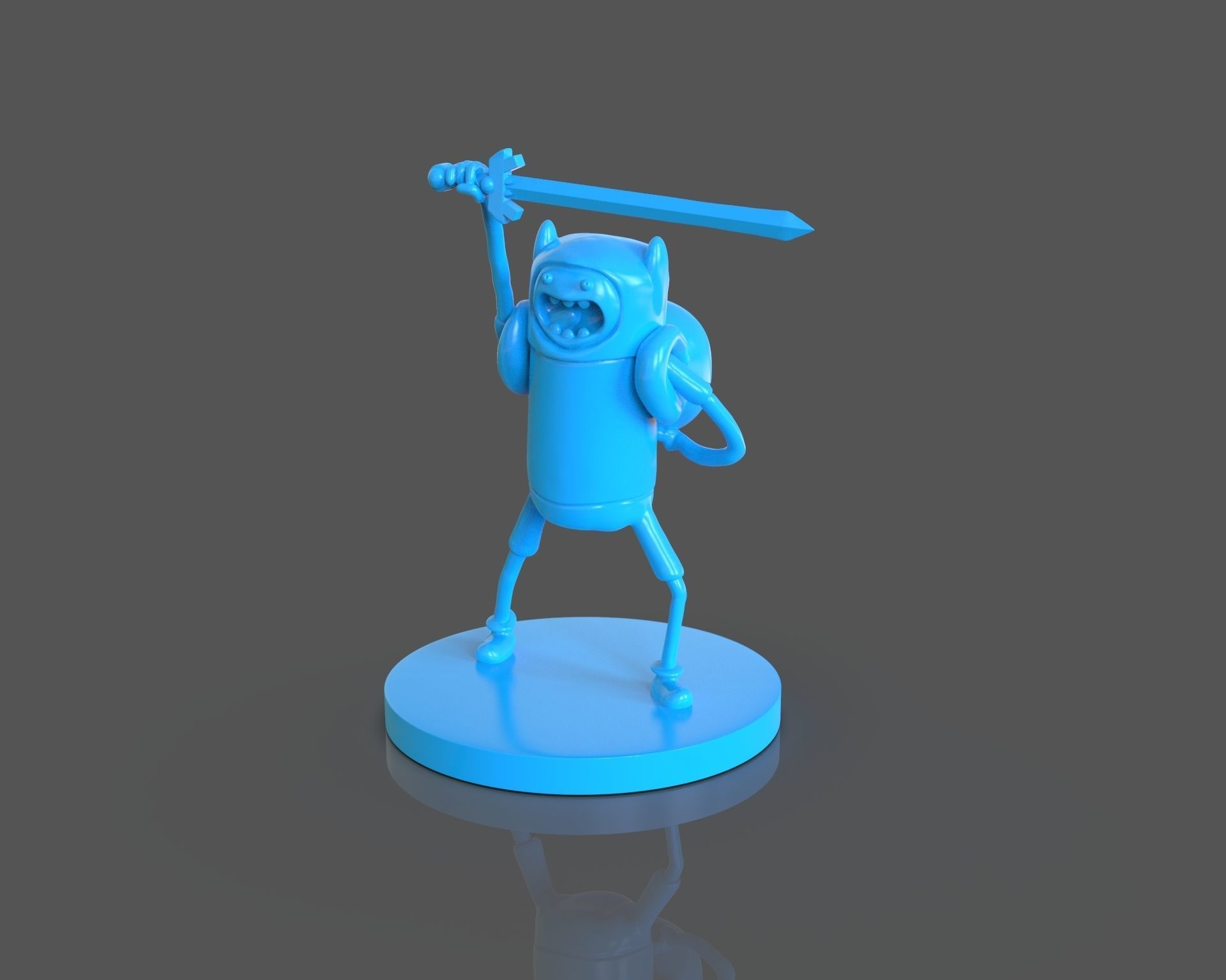 Finn The Human Sculpture and ZBrush Timelapse 3D print model_15