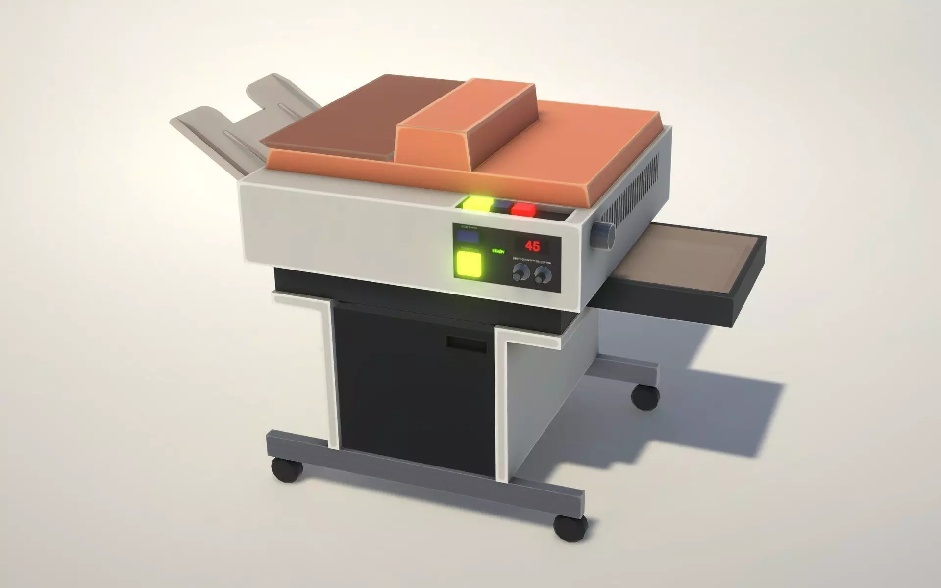Vintage Retro Photocopier Low-poly 3D model_0