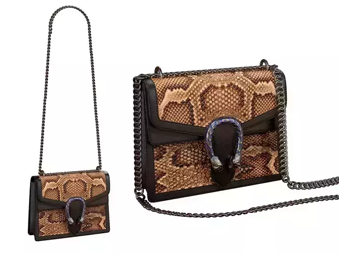 Gucci Dionysus GG Bag Snake Black