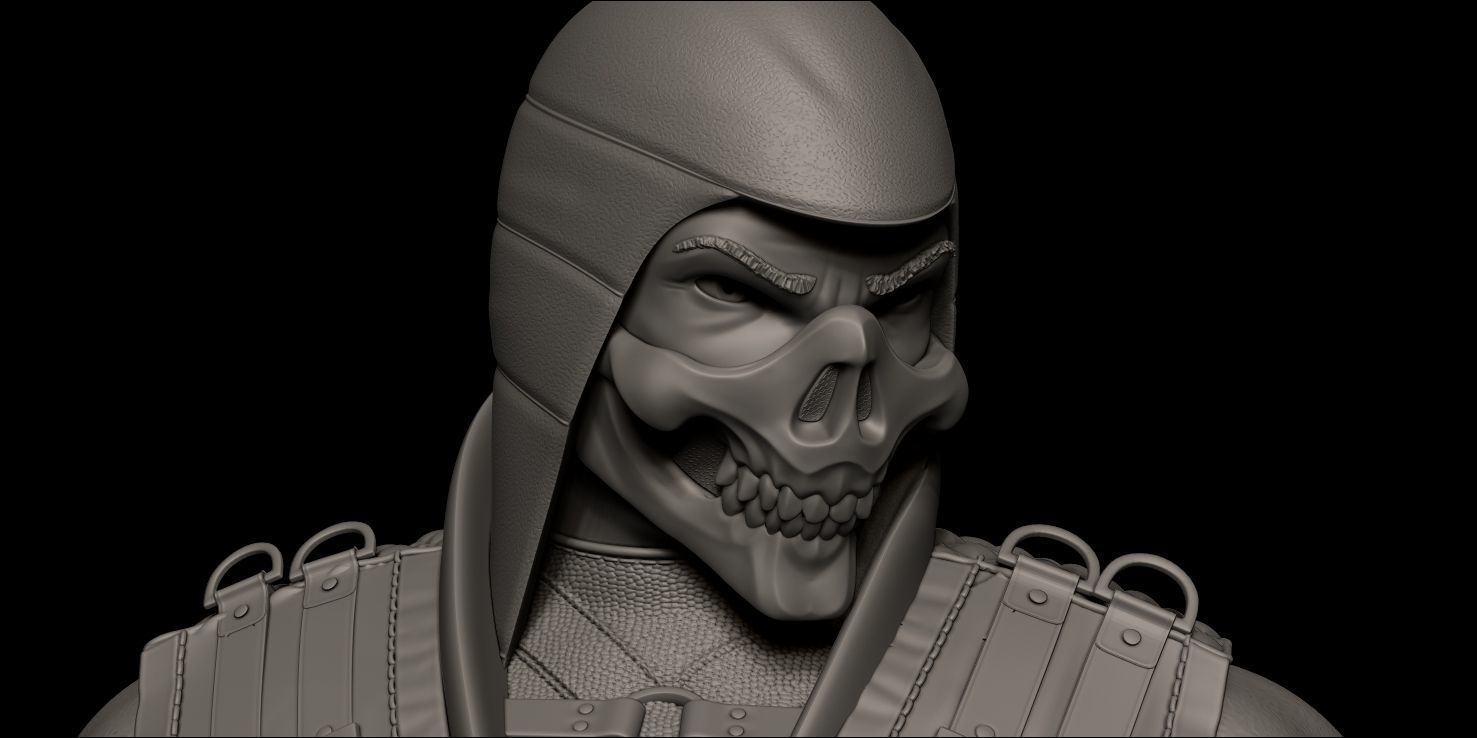 Mortal Kombat Scorpion Fanart - Statue 3D print model_12