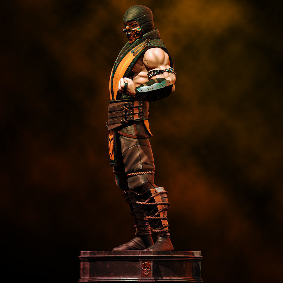 Mortal Kombat Scorpion Fanart - Statue 3D print model_6