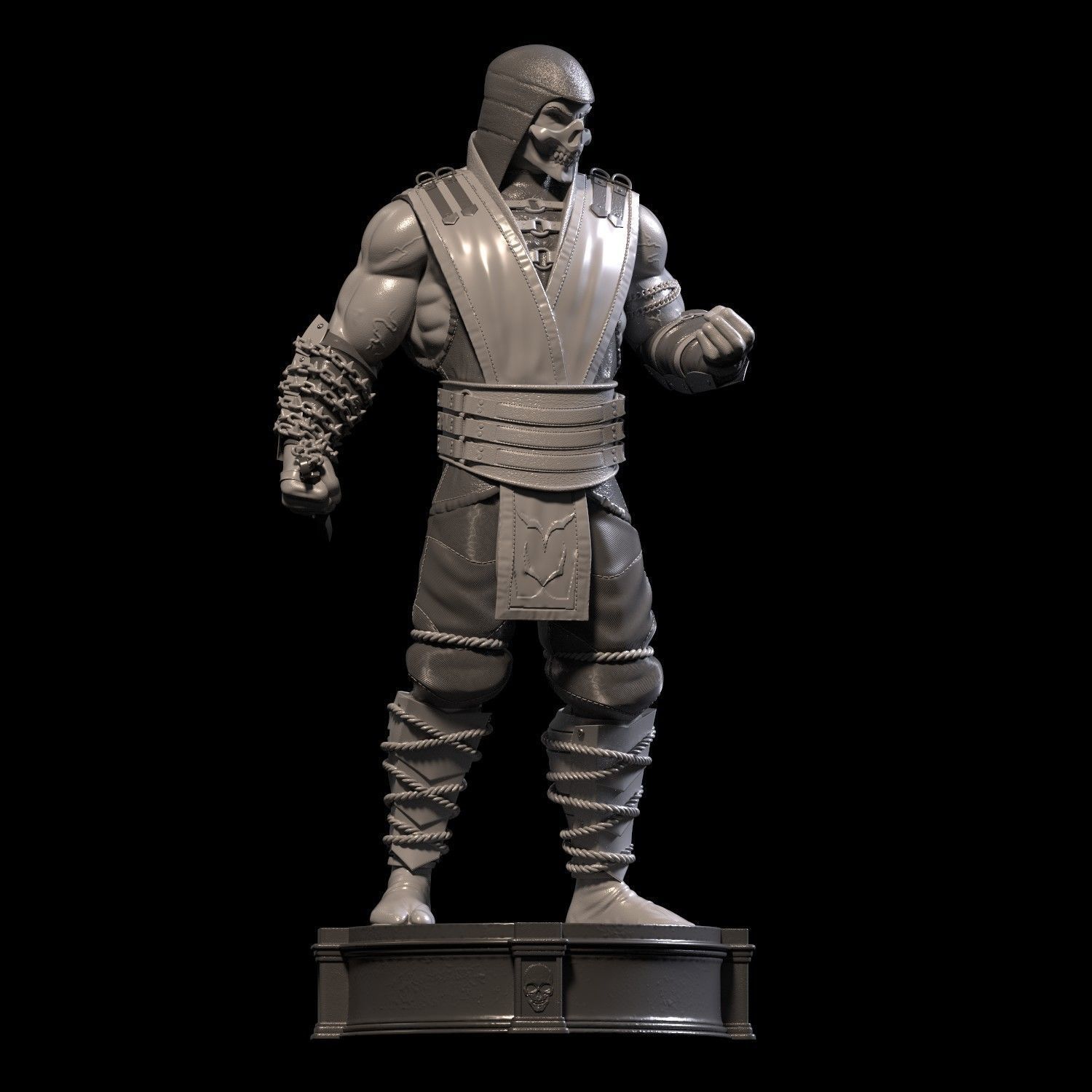 Mortal Kombat Scorpion Fanart - Statue 3D print model_9