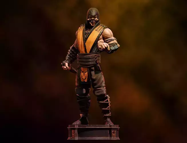 Mortal Kombat Scorpion Fanart - Statue