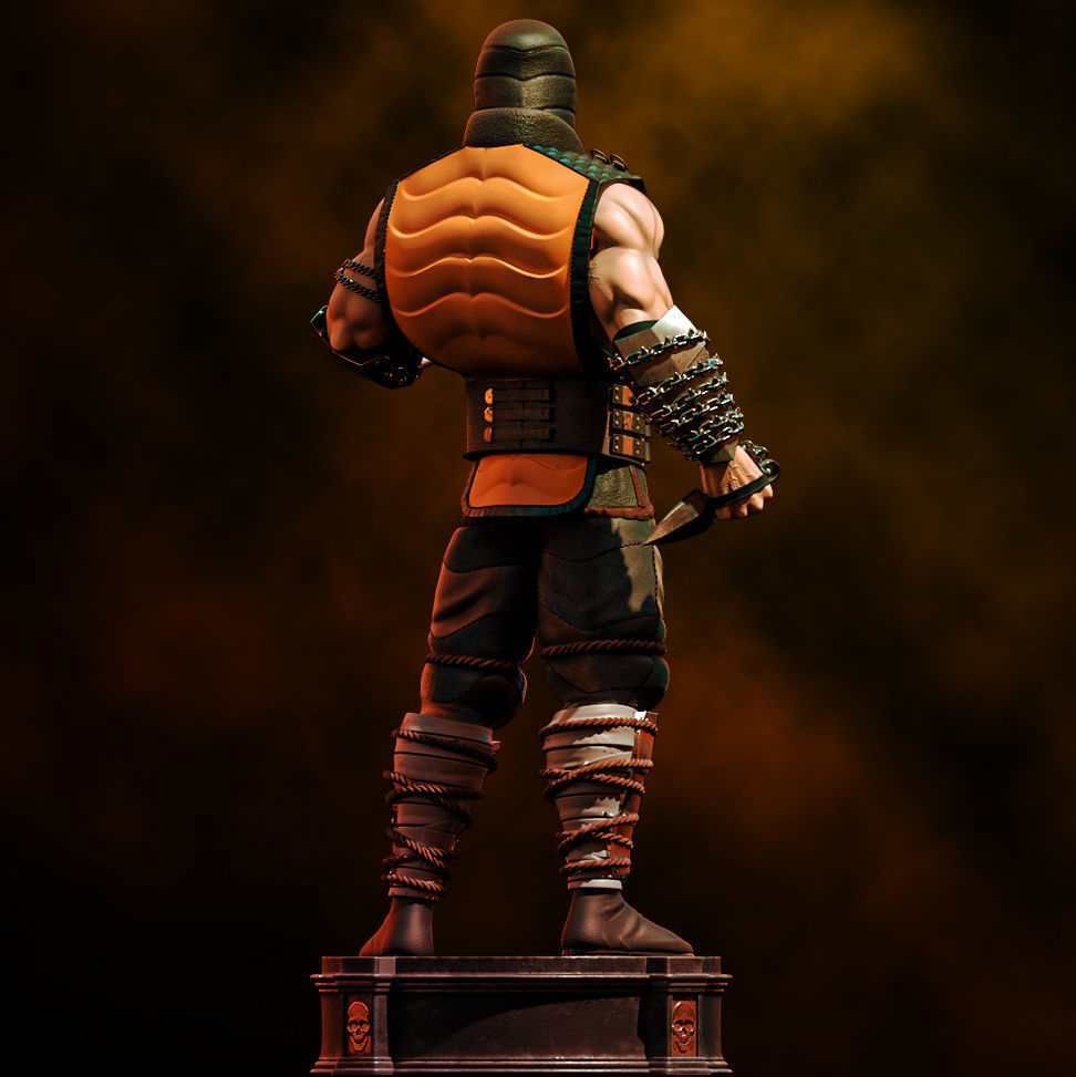 Mortal Kombat Scorpion Fanart - Statue 3D print model_10
