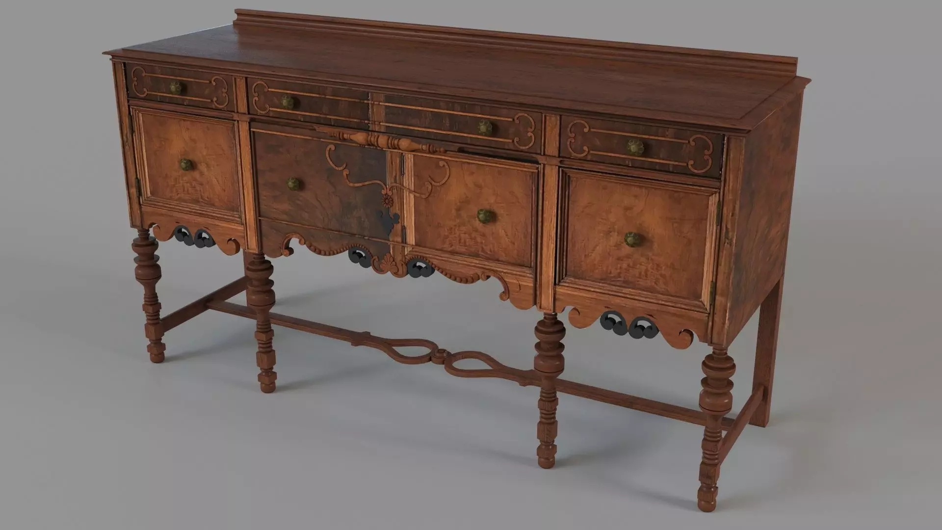 Antique Sideboard 3D model_0