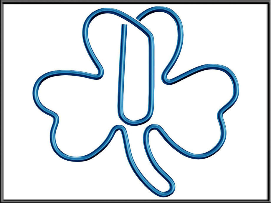 Shamrock Paper Clip Low-poly 3D model_14