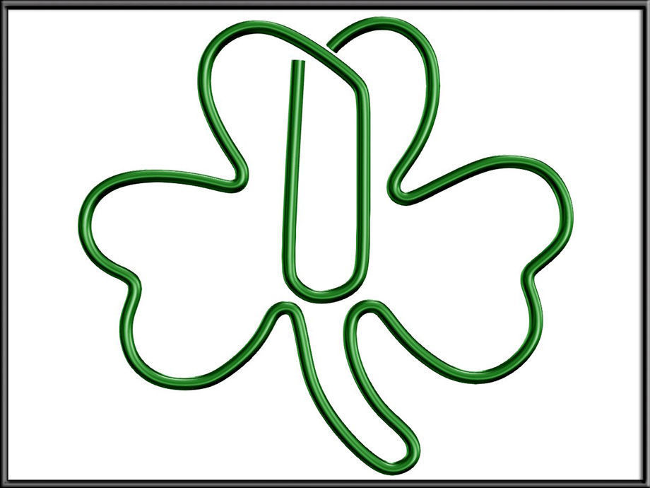 Shamrock Paper Clip Low-poly 3D model_13