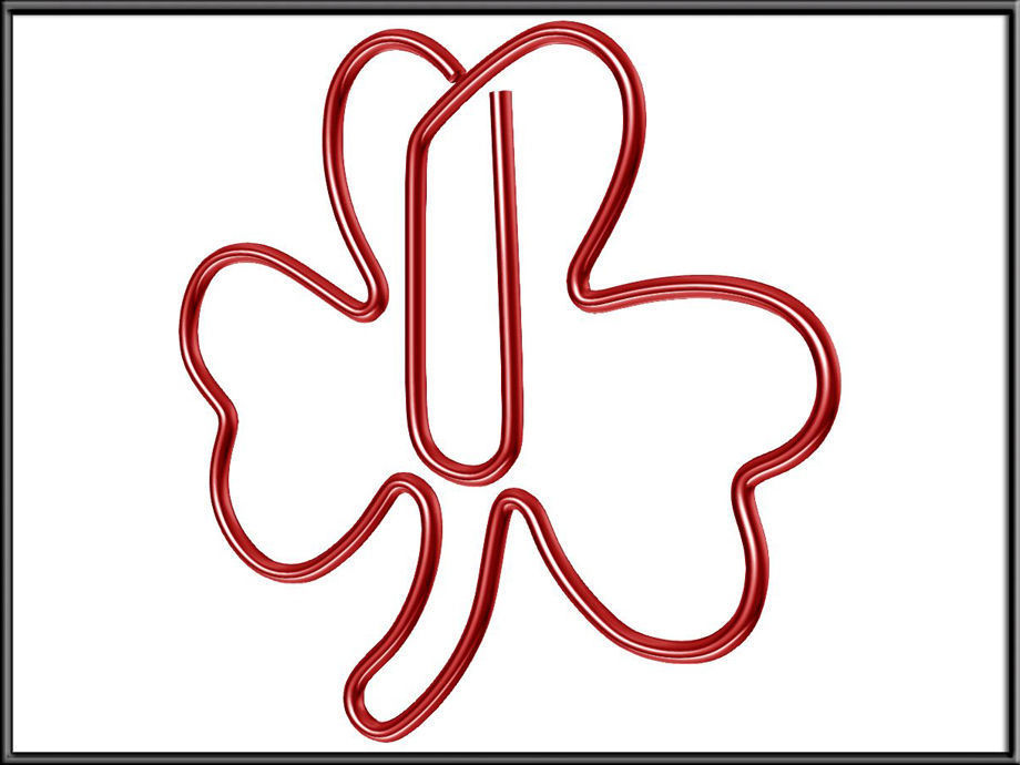 Shamrock Paper Clip Low-poly 3D model_7