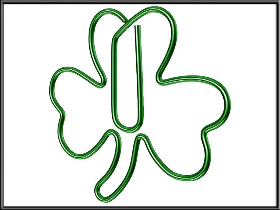 Shamrock Paper Clip Low-poly 3D model_8