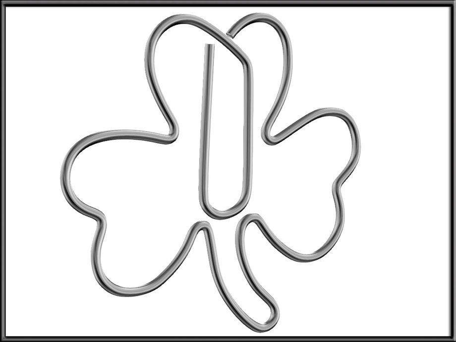 Shamrock Paper Clip Low-poly 3D model_5
