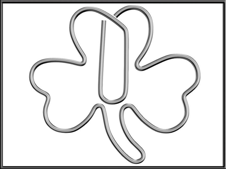 Shamrock Paper Clip Low-poly 3D model_6