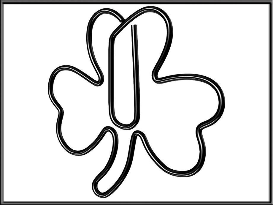 Shamrock Paper Clip Low-poly 3D model_10