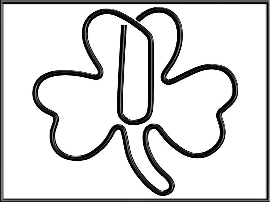 Shamrock Paper Clip Low-poly 3D model_4