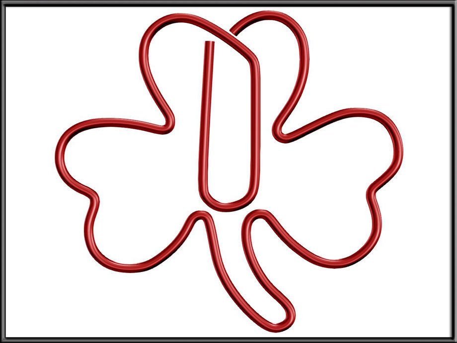 Shamrock Paper Clip Low-poly 3D model_12
