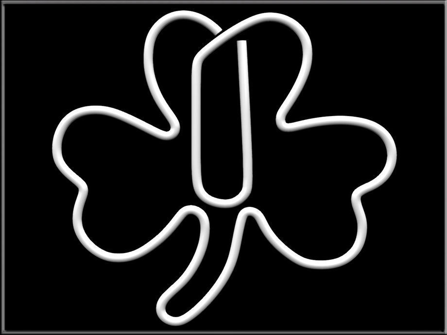 Shamrock Paper Clip Low-poly 3D model_1