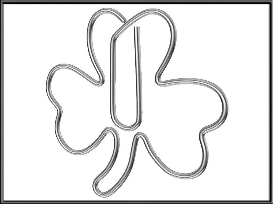 Shamrock Paper Clip Low-poly 3D model_11