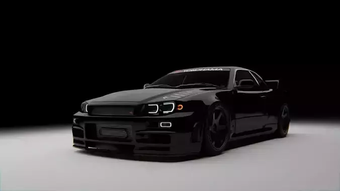 Nissan R34 Skyline Skyline twin Turbo 3D model