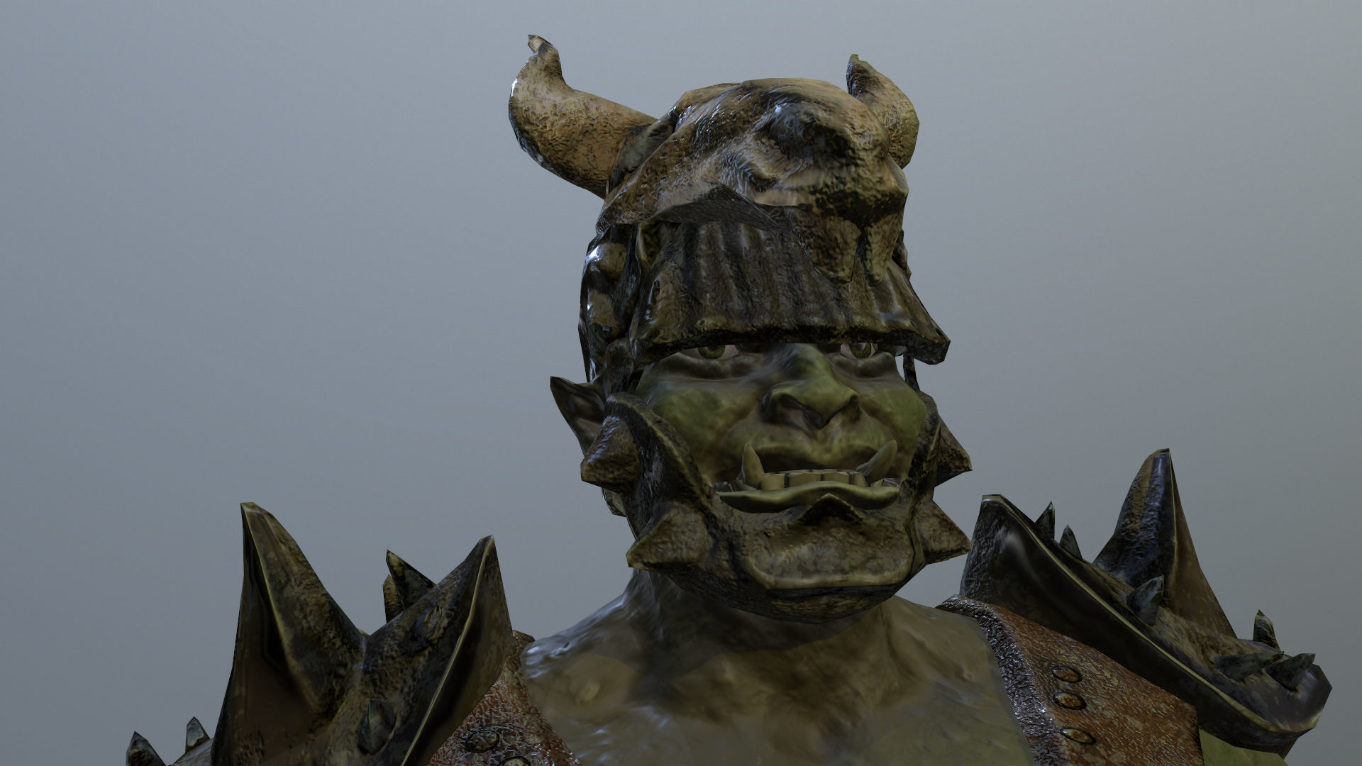 Orc Fat Warrior Low-poly 3D model_6